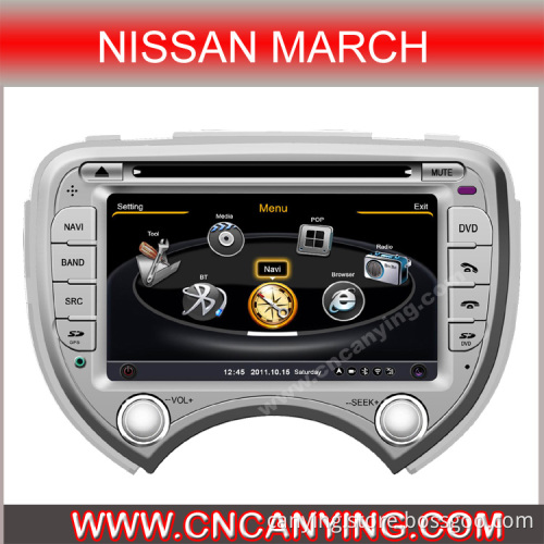 Special Car DVD Player for Nissan March with GPS, Bluetooth. with A8 Chipset Dual Core 1080P V-20 Disc WiFi 3G Internet (CY-C070)